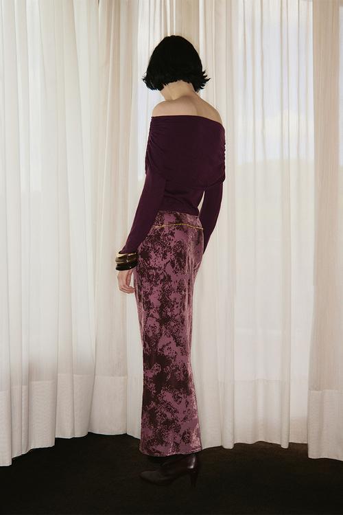 Sweater bandeau - dark red