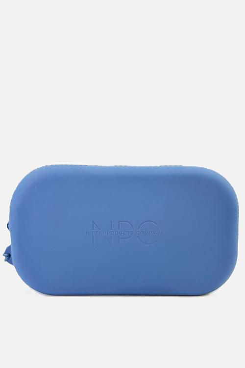Washable Silicone Cosmetics Medium Bag - Denim Blue