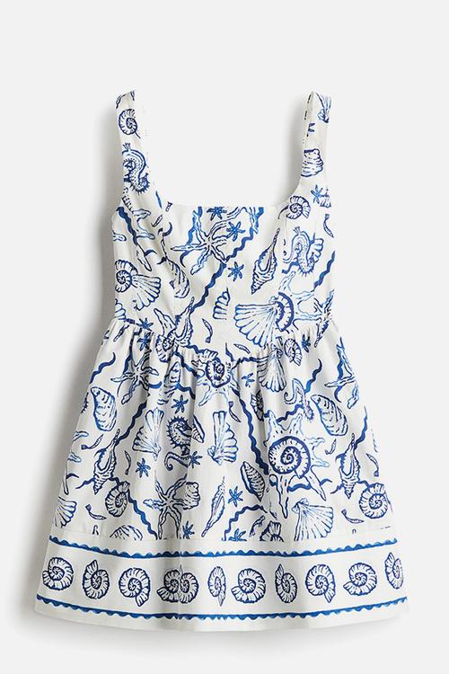 Flared-skirt dress - white/seashells