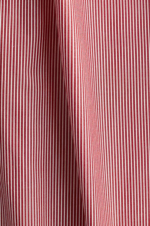 Cotton drawstring trousers - red/striped