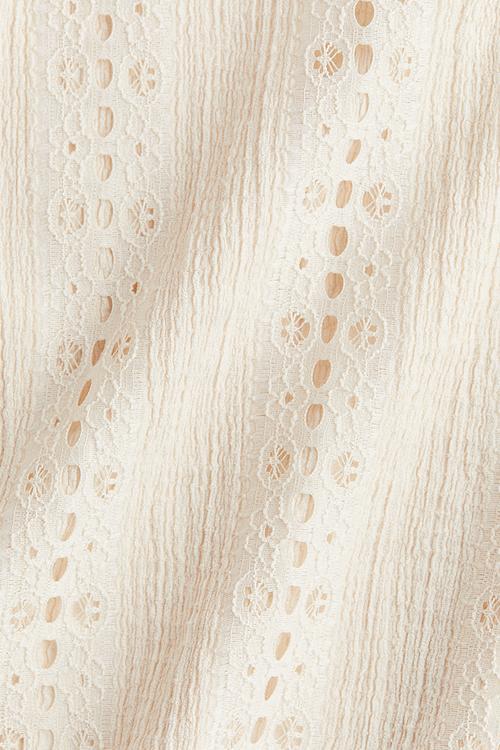 Lace jersey trousers - beige