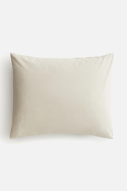 Cotton pillowcase - light dusty beige 