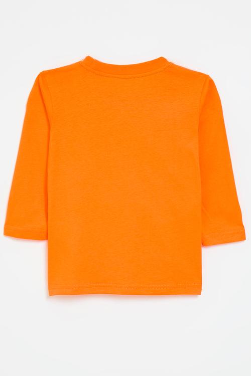 Crocodile graphic print tee - orange/blue
