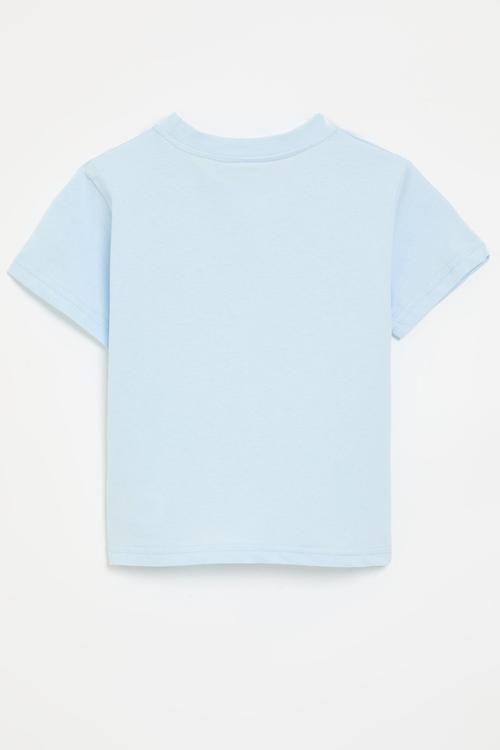Tee with placement tee - light blue/tin robot