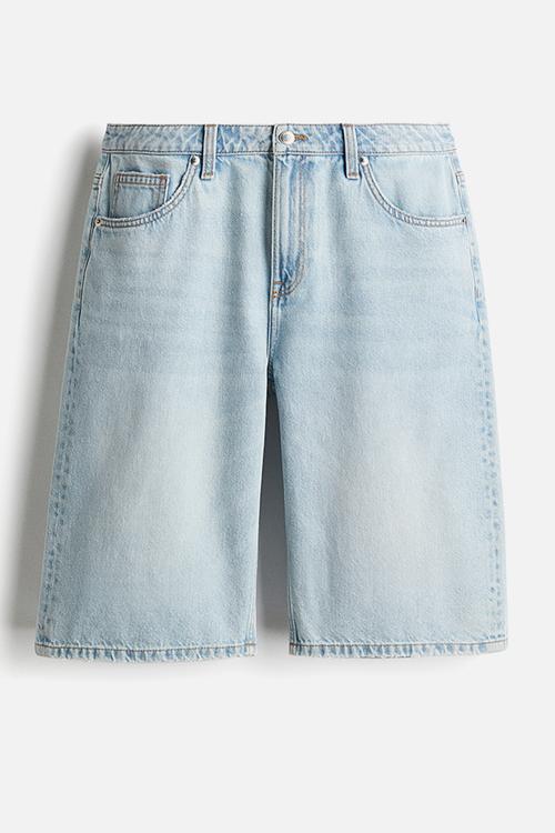 Bermuda regular denim shorts - light denim blue