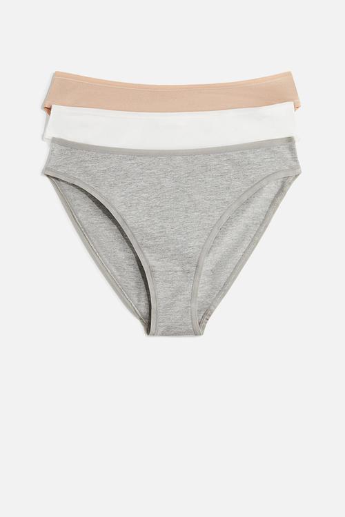 3 pack cotton bikini briefs - multi