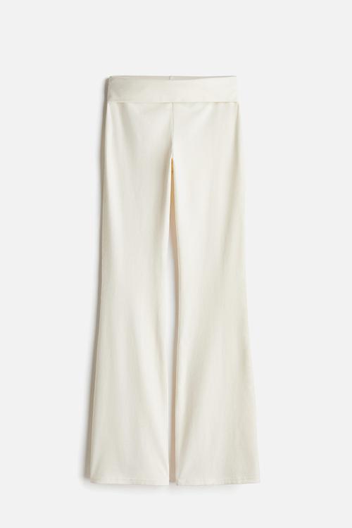 Flared leggings - white
