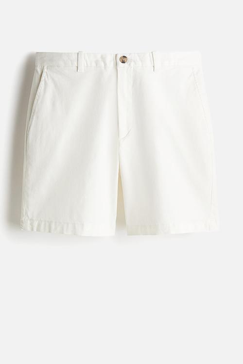 Regular fit chino shorts - white