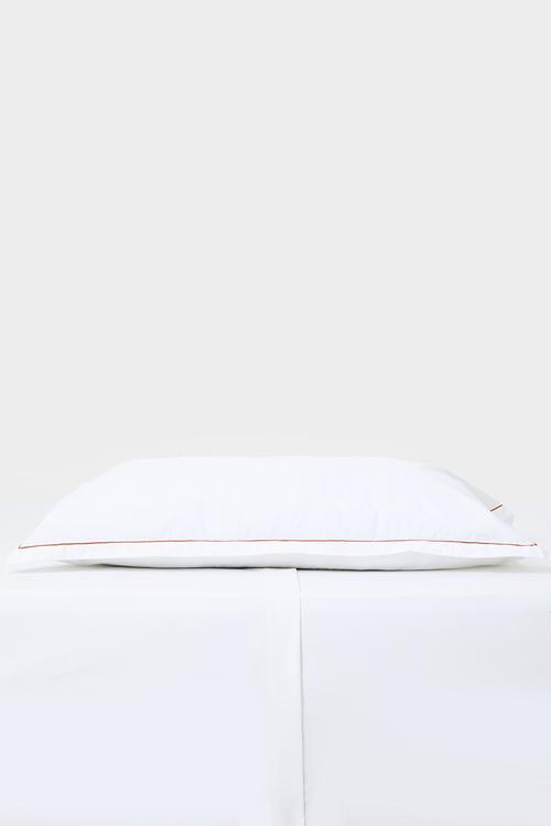 Oxford Satin Stitch King pillow case - rust