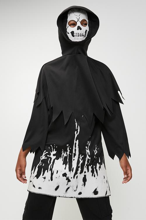 Skull themed dress up costume - black/white