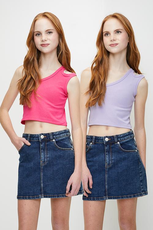 2 Pack vest set - lilac & pink