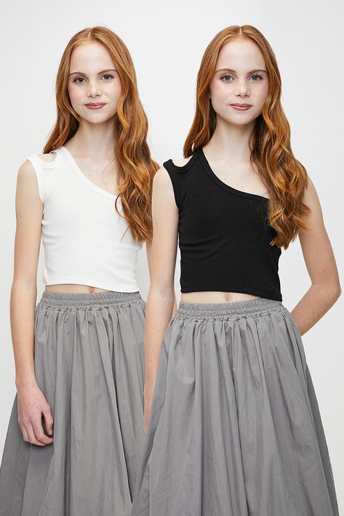 2 Pack vest set - black & white