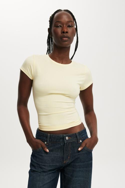 All day crew tee - vanilla glow