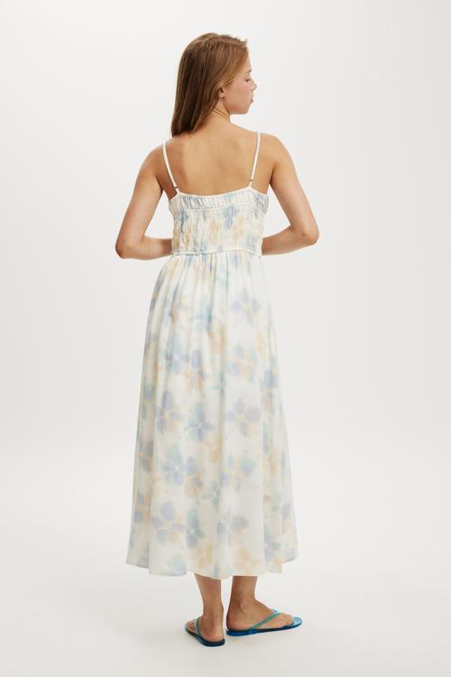 Haven strappy maxi dress - Watercolour blue
