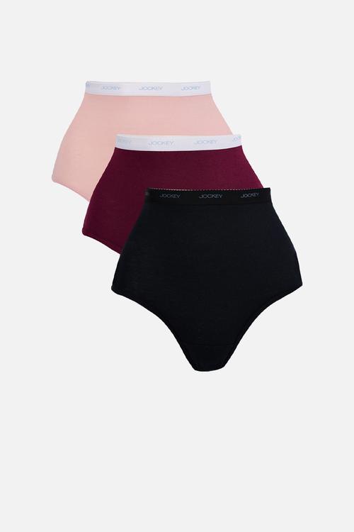 Plus 3 pk plain full brief - naturals queen