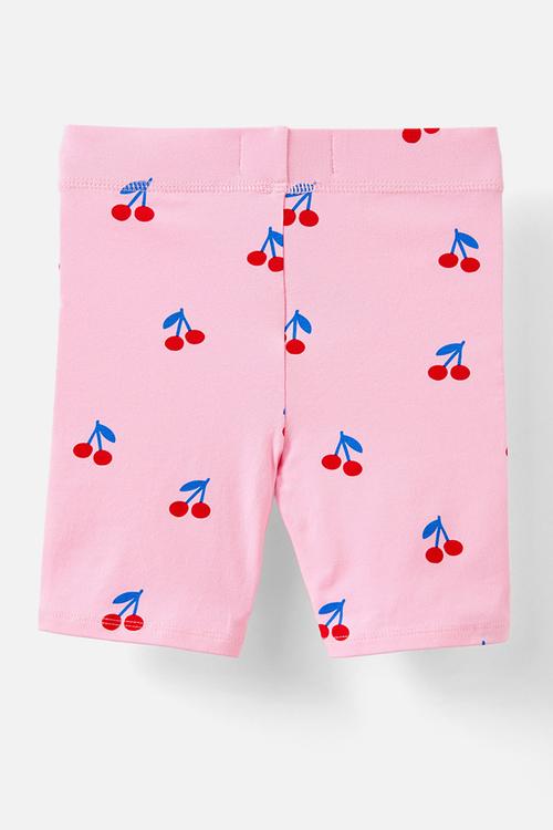 Hailey bike short - fairy pink/cherries