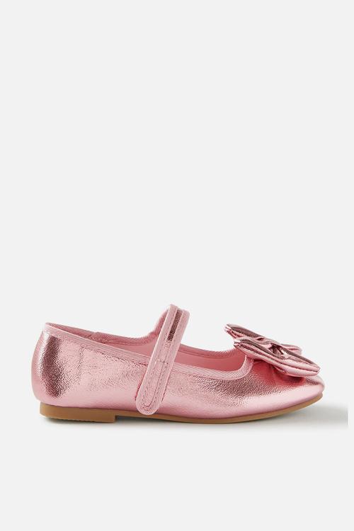 Olivia ballet flat - blush pink/bow