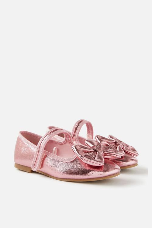 Olivia ballet flat - blush pink/bow