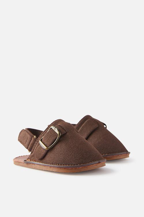 Mini tommy buckle slide - hot choccy