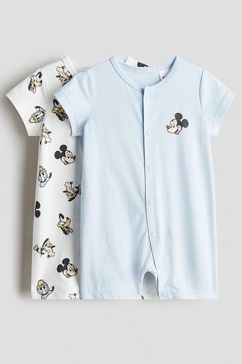 2-Pack printed pyjamas - light blue/mickey mouse