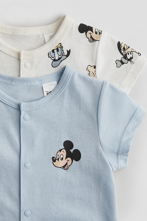 2-Pack printed pyjamas - light blue/mickey mouse