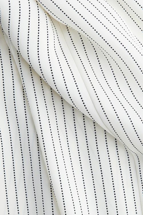 Twill shirt dress - white pinstriped