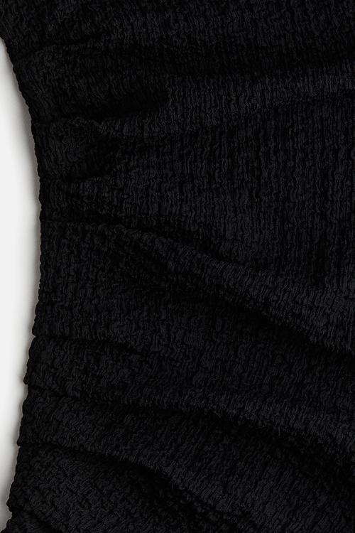 Draped bodycon dress - black