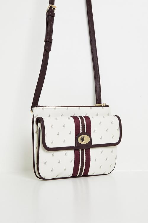 Oxford crossbody bag-  grey