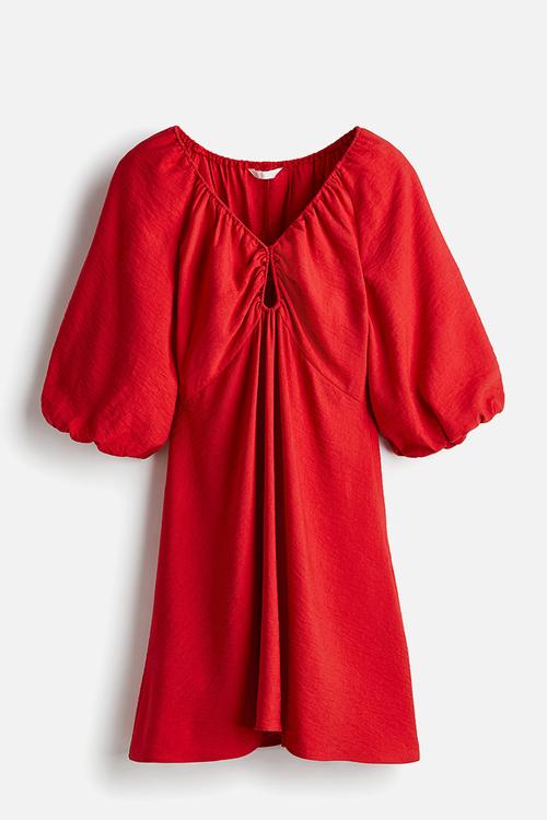 Crêpe mini dress - red