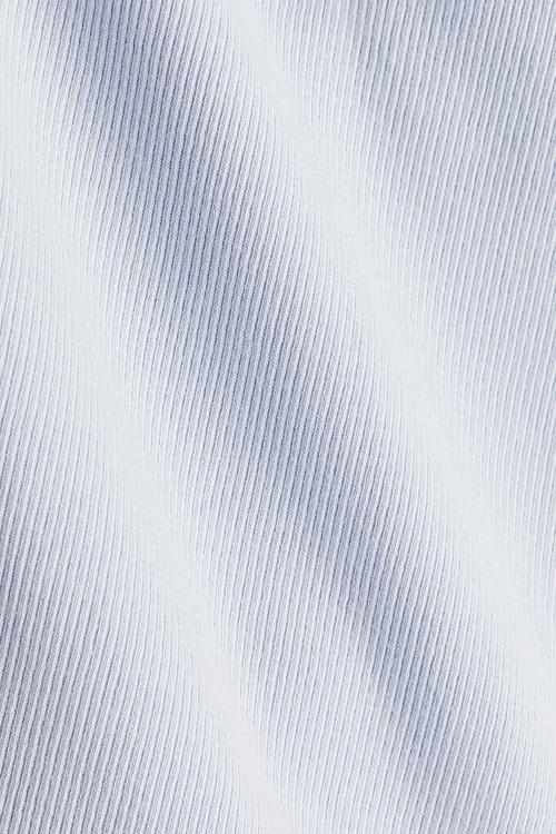 Ribbed boat-neck top - light blue 