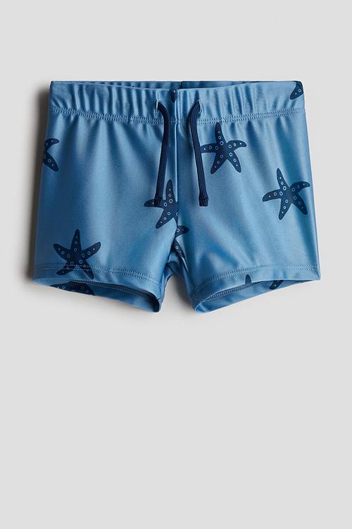 Printed swimming trunks - blue starfish
