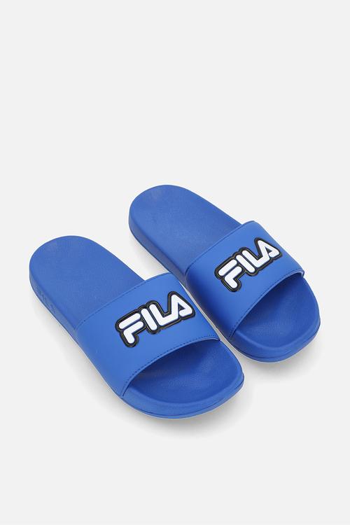 Club slide - royal/white