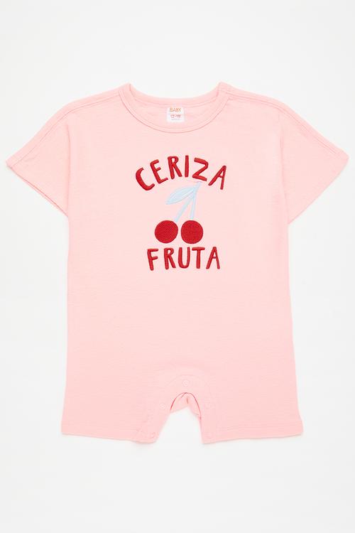 Tyla Knit Playsuit - blush pink/ceriza fruta