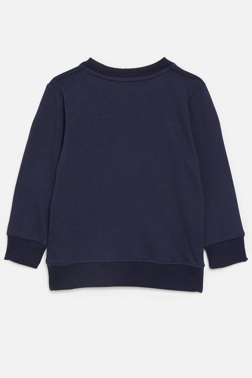 Embroidered tow truck sweatshirt - navy