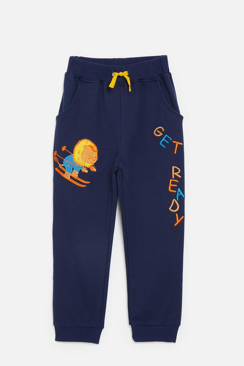 Cuffed joggers with slogan - navy/multi/get ready