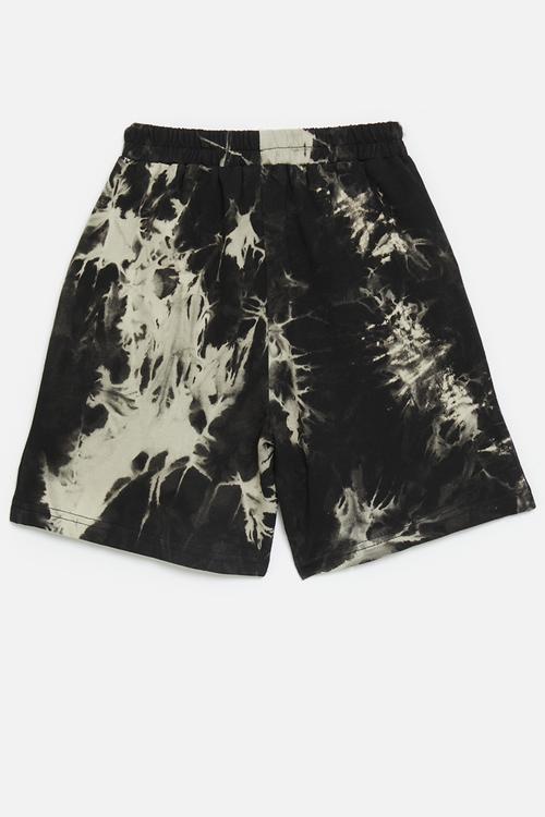 Tie dye basic shorts - black/cement