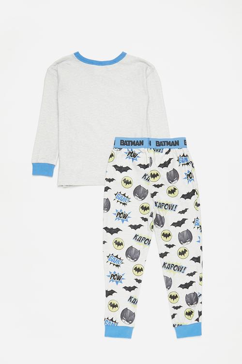 Chuck long sleeve pyjama set licensed - lcn wb cloud marle/batman cartoon