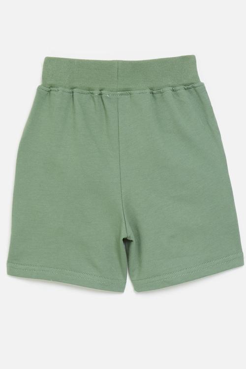 Embroidered sweatshorts - army green/tractors