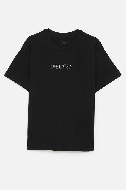 Slogan oversized tee - black