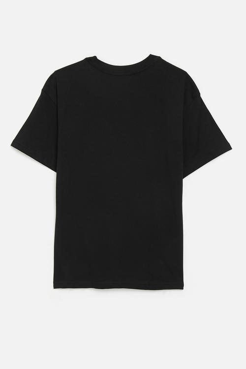 Slogan oversized tee - black
