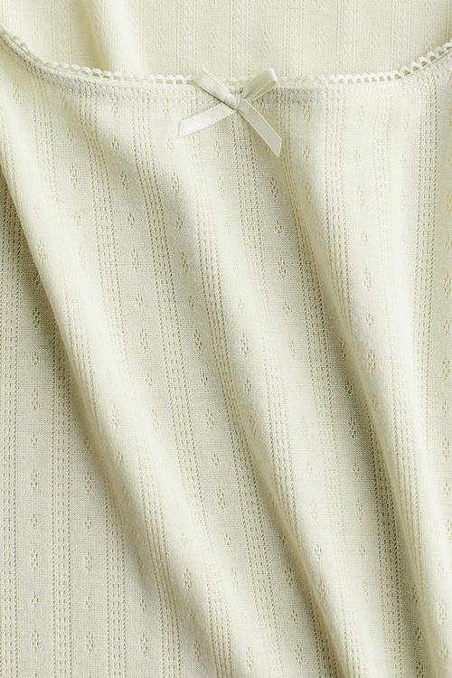 Pointelle jersey vest top - light green
