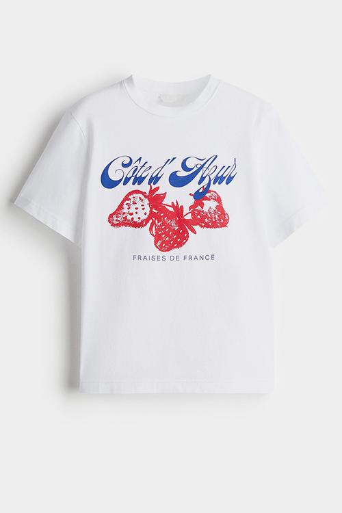 Printed t-shirt - white strawberries