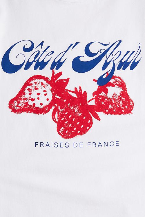 Printed t-shirt - white strawberries