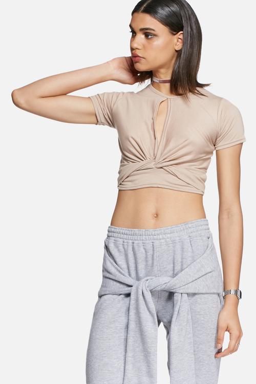 Knot crop tee