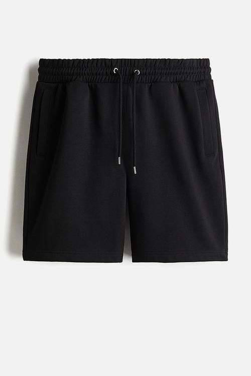 Regular fit sweatshorts - black