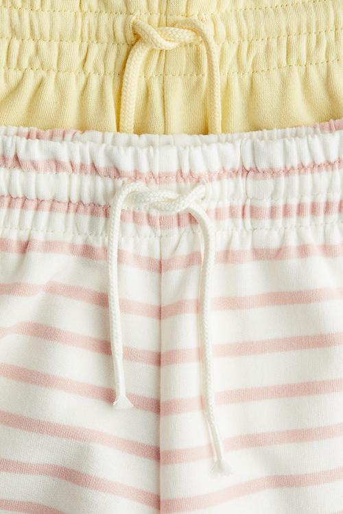 2 pack sweatshorts - light yellow striped