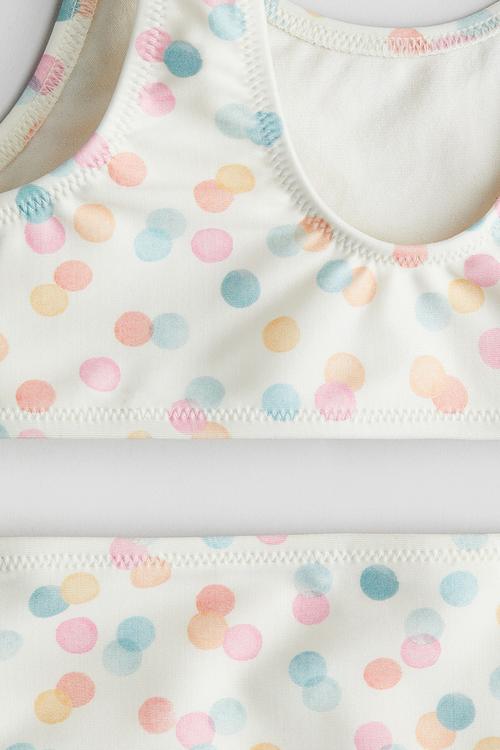 Printed bikini - cream spotted