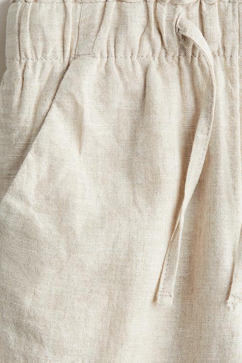 Linen-blend trousers - light beige