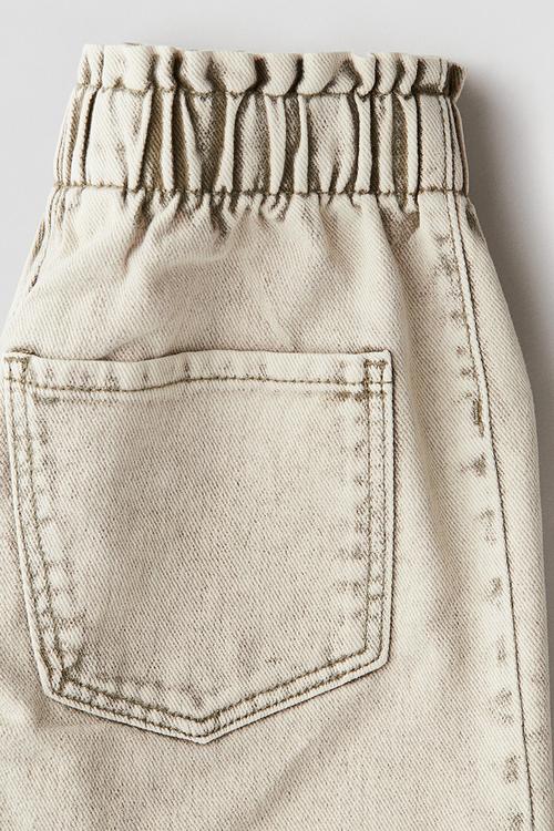 Loose fit denim shorts - pale denim green