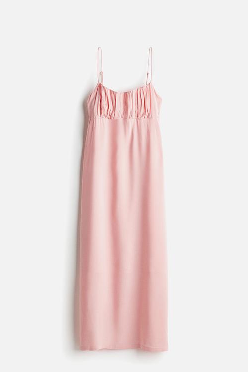 Viscose strappy dress - light pink